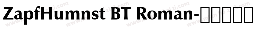 ZapfHumnst BT Roman字体转换